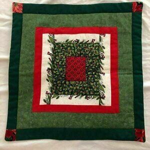 🛒 $15 - Vintage Handmade Christmas Wall Hanging Art Sz 16"x16"  #3600